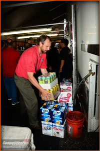 Eric of Ridgeley distributors bringing in some adult refreshments at ADRL Simply Phones Virginia