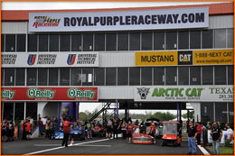 John gets ready for another qualifier at the beautiful Royal Purple Raceway in Baytown, Texas.