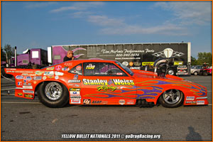 The Pro Modified Camaro Posed With The Tim McAmis Chassis Builder Trailer at The YB Nats 2011