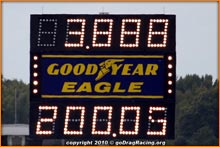 Shakedown Scoreboards Showed A Pedaling 200MPH